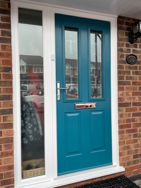 LUDLOW PEACOCK BLUE PARKLANE GLASS