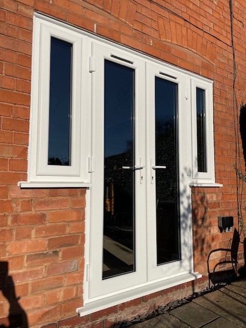 UPVC FRENCH DOORS WITH FLAG WINDOWS